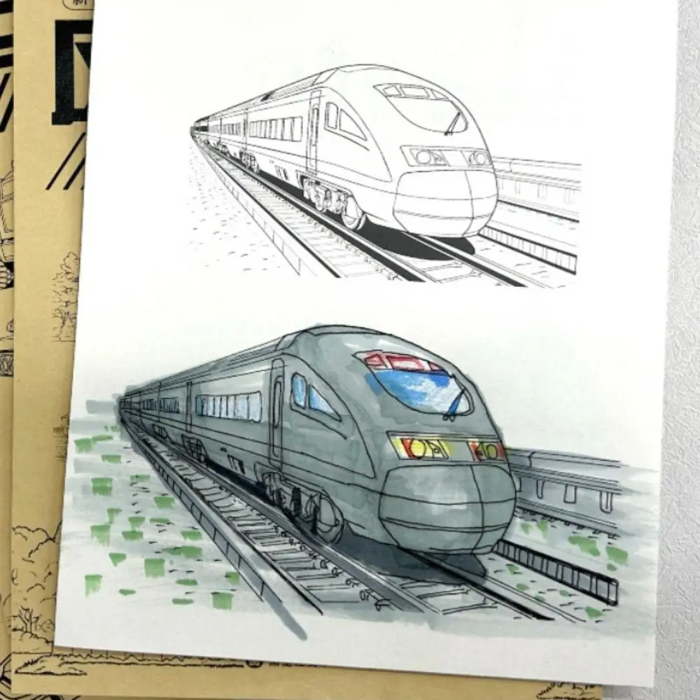 Cartoon Novice Hand Drawn Tutorial Studying Tracing Line Draft Book Zero Basic Sketch Drawing Copy Book Artist