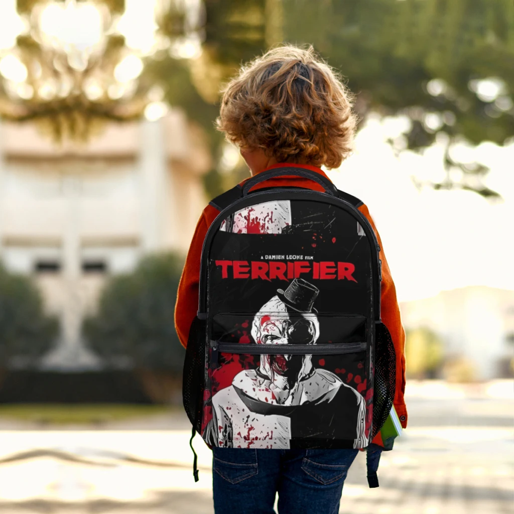 Nuovo Terrifier alla moda 2 Film Horror 2022 borsa zaino borsa per libri alla moda di grande capacità Multi-tasche regolabile 17 pollici