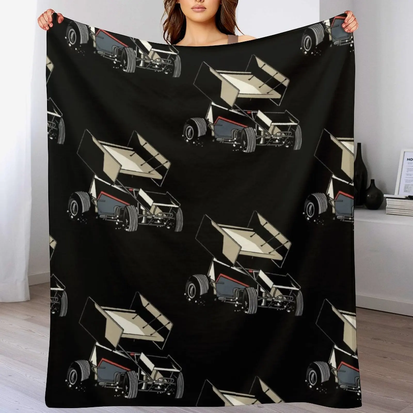 sprint car Throw Blanket Anti Shedding Soft Fuzzy Blanket for Home