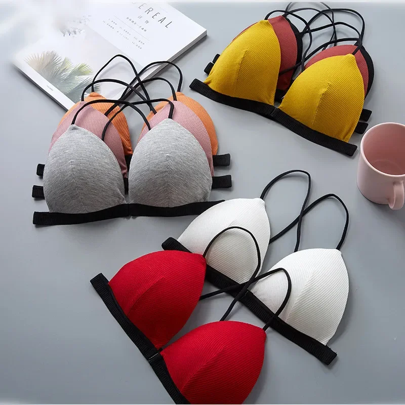 Sexy Lingerie Deep V Bralette Front Closure Bra Push Up Bras for Women Bikini Brassiere Seamless Underwear Soft Female Intimates