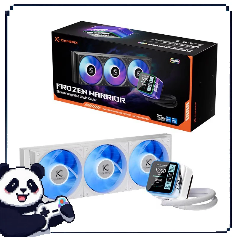 Phantom Wing S360CPU All In One Water-Cooled Radiator Argb Lcd Screen Support Lga1851/1700/115x/1200/20xx Desktop Pc Accessories