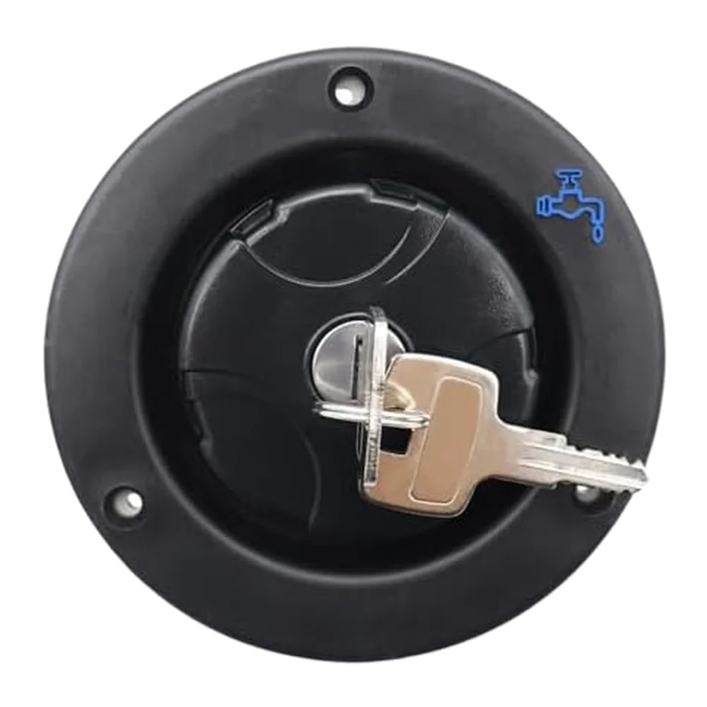 Lockable Fresh Water Gravity Inlet for RV For Camper Trailer Boat For Hatch 39mm Opening PP Material Spring Sealing