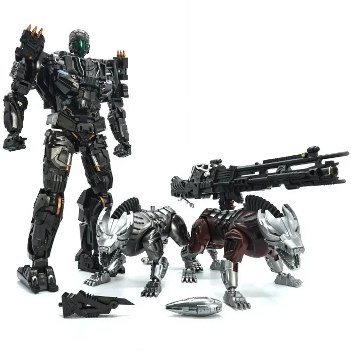 In Stock Transformation Toys VT01 VT-01 Lockdown Black Alloy Version with Double Dogs Movie Model Action Figures Collection