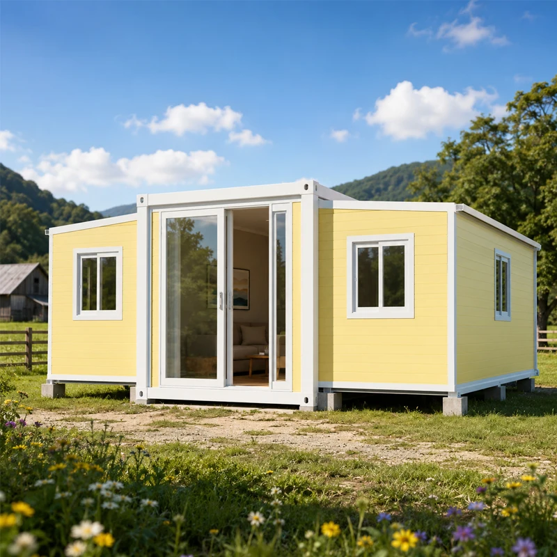 20/30/40ft Expandable Prefab Container House Solar Electricity 3 Rooms Hurricane Proof Sandwich Panel Construction for Hotel Use