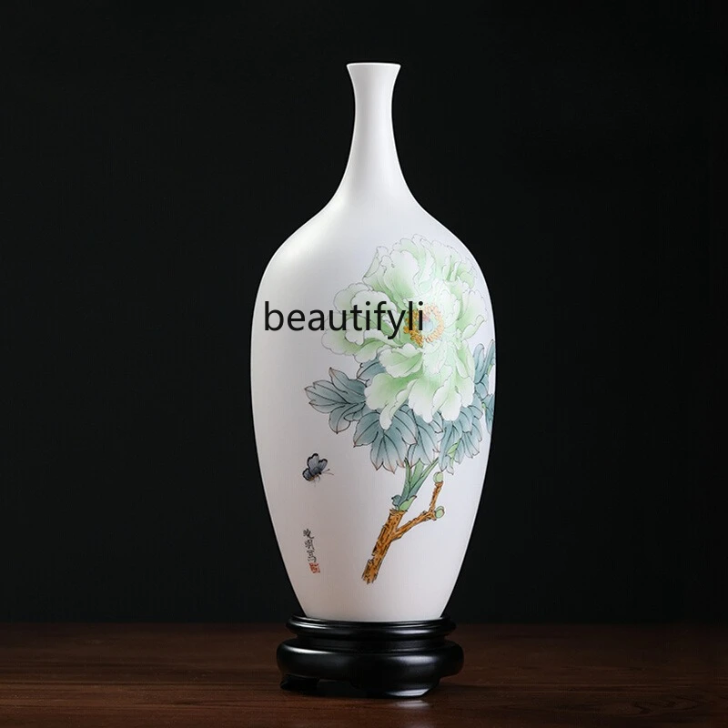 

Hand painted Chinese ceramic vase living room bogu frame decoration