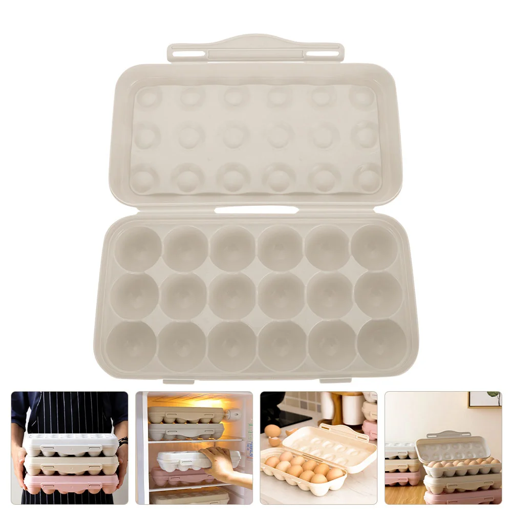

Outdoor Egg Carton Case Wear-resistant Organizer Camping Accessory Food Containers with Lids Convenient Holder Storage Supply