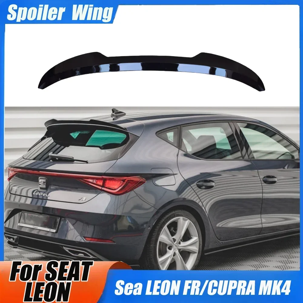 New For SEAT LEON Rear Fin Sea LEON FR/CUPRA MK4 Car Rear Trunk Roof Spoiler Tail Wing Splitter Auto Decorate Accessories