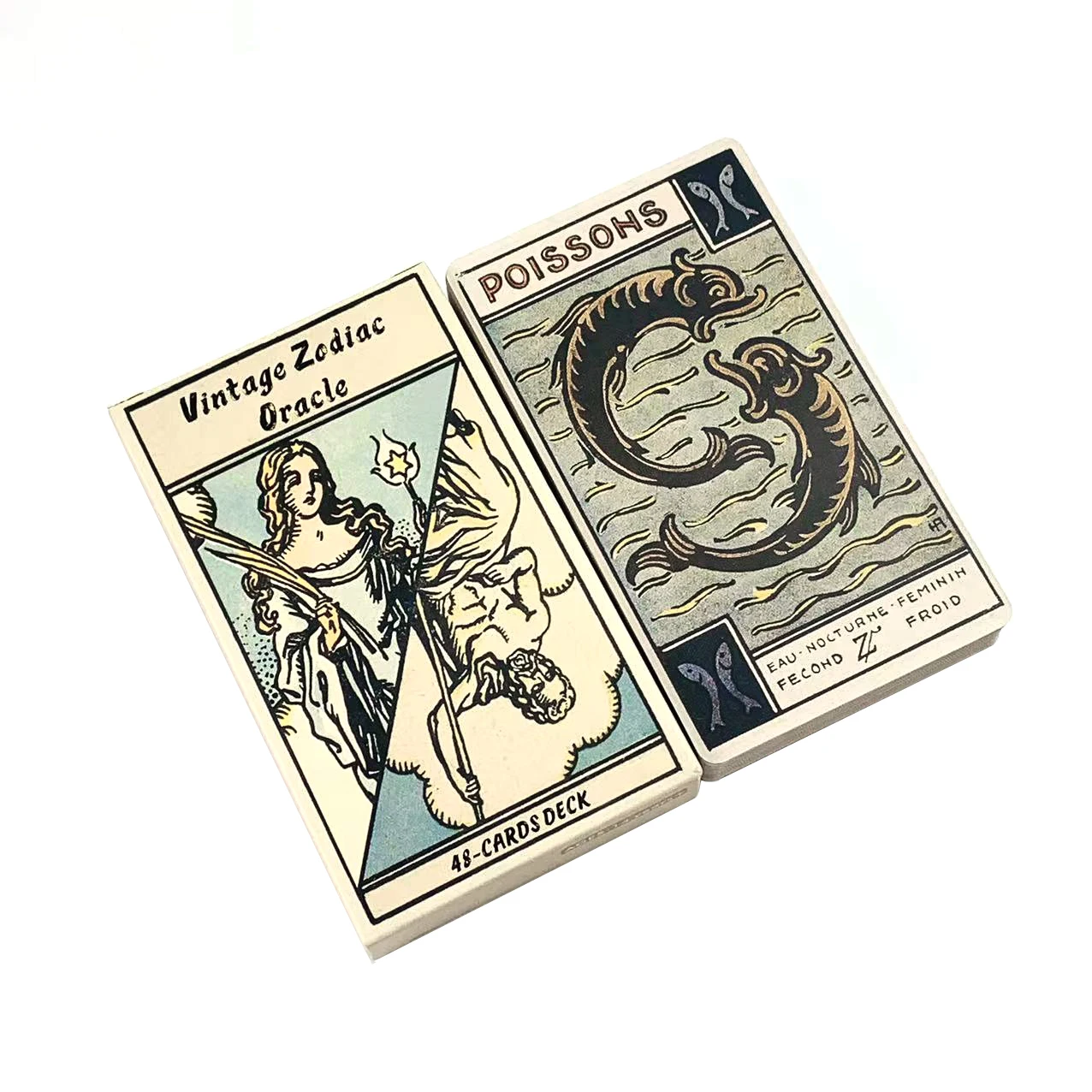 Cartes Oracle du zodiaque vintage, jeu de société de divination mystérieuse avec 48 cartes, idéal pour les voyages, la méditation et la pratique spirituelle