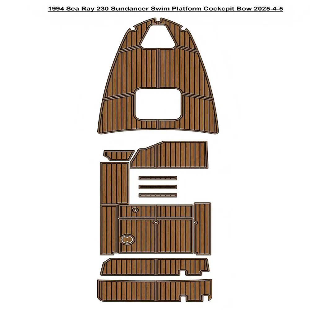 

1994 Sea Ray 230 Sundancer Swim Platform Cockcpit Bow Boat EVA Foam Teak Deck Floor Mat SeaDek Style Self Adhesive anbeh95d