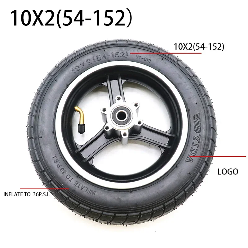Combinación de cubo de llantas y llantas de 10x2/54-152, para triciclo chico Schwinn, cochecito de bebé, scooter Eléctrico, accesorios de carro de carretilla