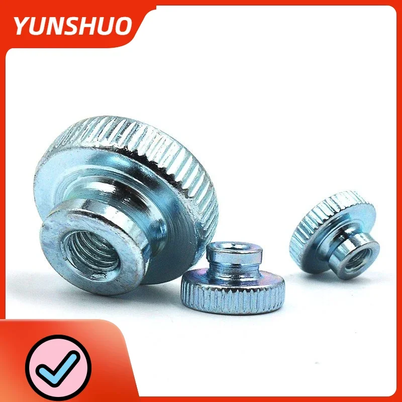 Short head knurled hand-tightened adjusting nut GB806 M3M4M5M6M8M10 nickel-plated knurled nut handle nut