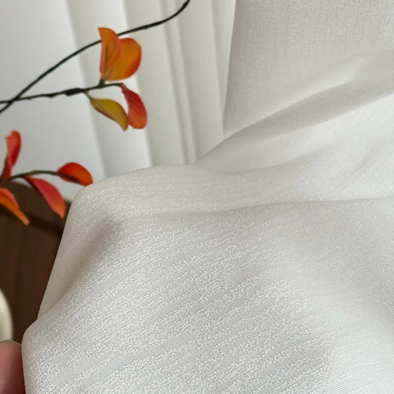 Luxurious Thick White Tulle for Window Curtains Shade Drapes Sheer Curtains for Living room Bedroom Home Interior Opaque Blinds