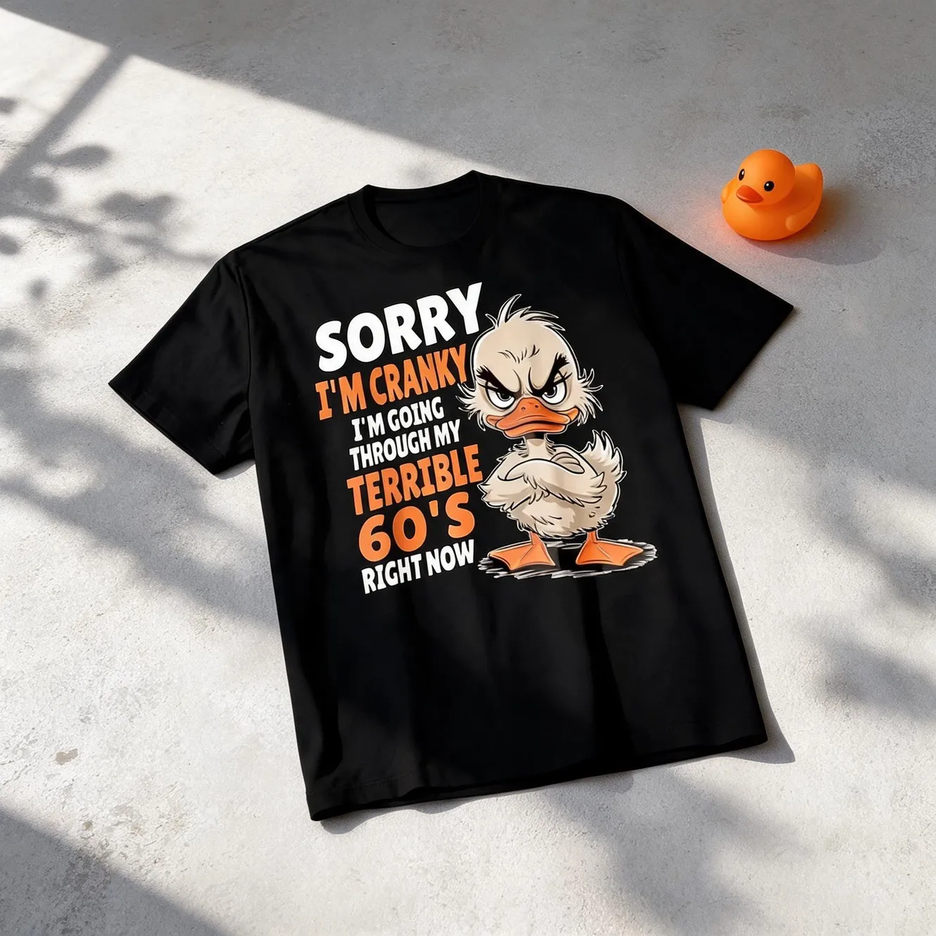 Sorry Im Funny Graphic T Shirt Black Tee Featuring Angry Cartoon Text Sorry Im Perfect Gift For Going Through Their 60S Humorous And For Casual Wear