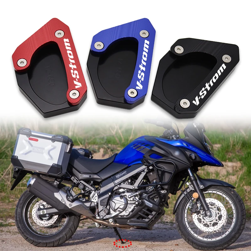 

Motorcycle Side Stand Enlarger Plate V-Strom 650 XT Kickstand Extension Pad Fit For Suzuki VSTROM 650XT DL650 DL650XT 2004-2022