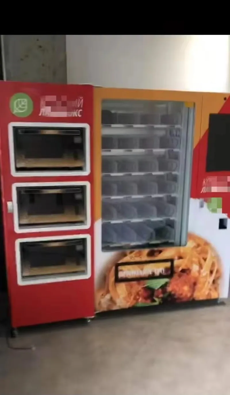 China Factory Best Quality Fast Food Box Lunch Vending Machine Automatic Hot Food Pizza Meal Soup With Elevator