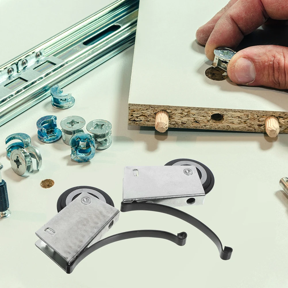 

2 Sets Sliding Door Pulley Bearing Wheel Smooth Operation Metal Hardware Accessories Glass Door Rollers Replacement
