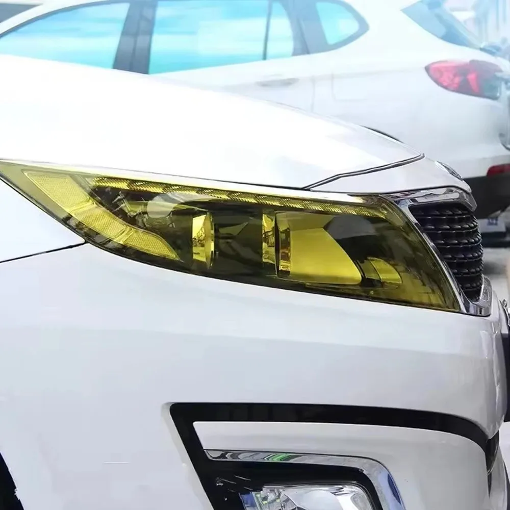 

Gloss Transparent Light Yellow Smoke PVC Film 30cmX100/200cm Headlight Taillight Wrap Cover Film Foil Sticker car headlight film