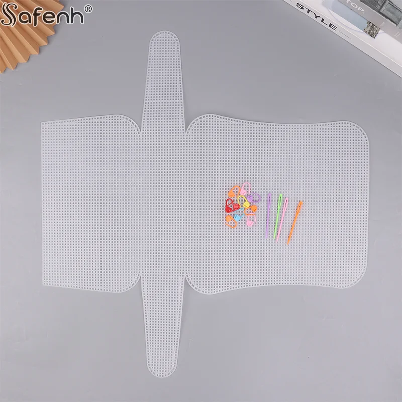 Maglia di plastica per la realizzazione di borse Borse artigianali fai-da-te Materiale per tessitura Borse con gancio di chiusura realizzate con gancio a griglia in plastica Artigianato che realizza accessori