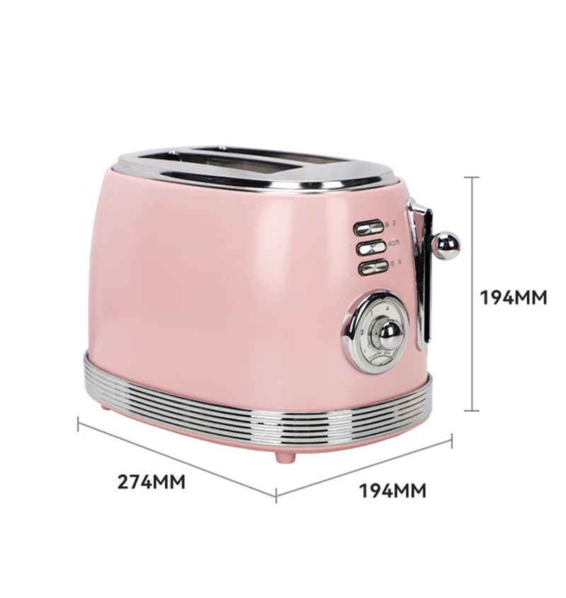 Electric Bread Toaster with 2 Slices Slot Single / Double Sides Automatic Electric Toaster Maker Breakfast Bread Baking Machine