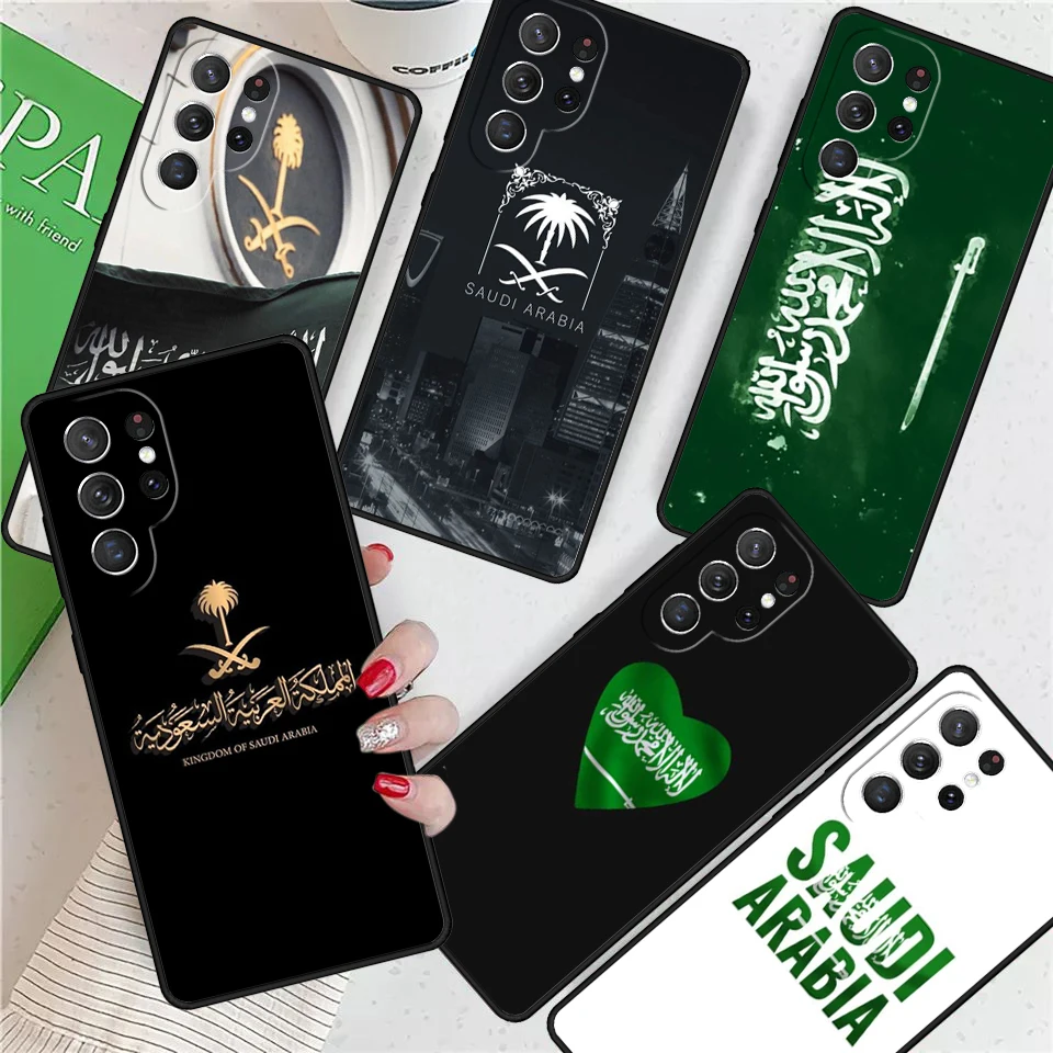 

Флаг Великобритании Саудовской Аравии для Samsung Galaxy S24 Ultra S21 S22 S8 S9 S10E Note 10 20 Plus FE S23, чехол для телефона, чехол
