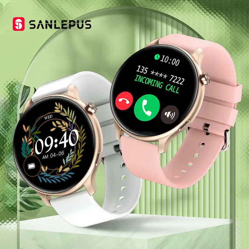 Top! SANLEPUS NEW 2022 Smartwatch Women Men Smart Watch Bluetooth Answer Call Blood Oxygen Heart Rate Monitor Fitness Bracelet