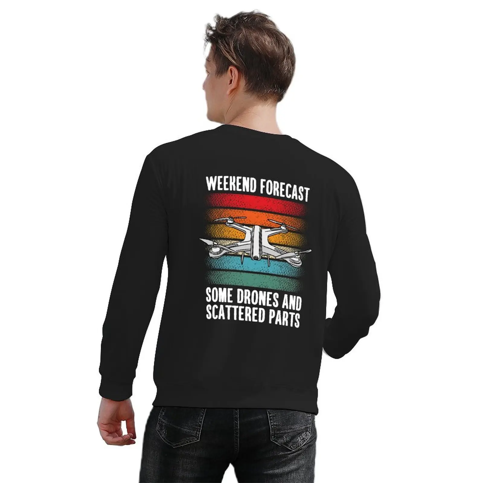 Funny FPV Drone Pilot Gift For Quadcopter Lovers Pullover japanese style anime clothes men's sweatshirts