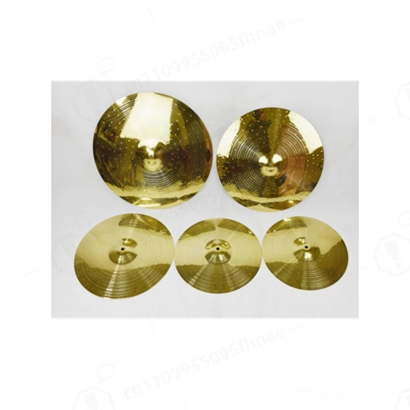 Polished Alloy Hammered Cymbal Set 5 Pieces 14