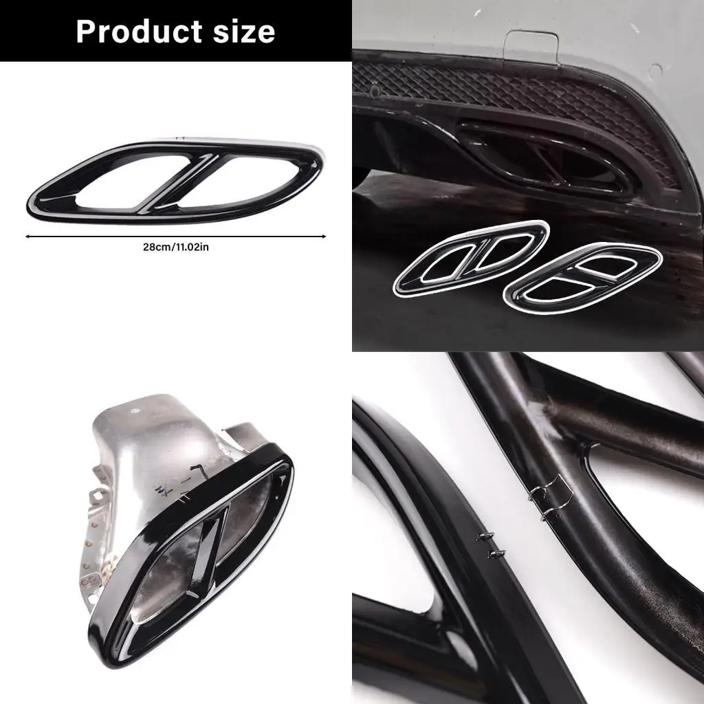 

Car Exhaust Pipe Cover Replacement Exhaust Tail Pipe Cover Easy Installation H9EE