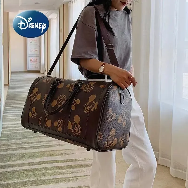 Disney-bolso de viaje de Mickey para hombre y mujer, bolsa de equipaje de gran capacidad, bolsa de pañales para bebé, marca de lujo, nuevo