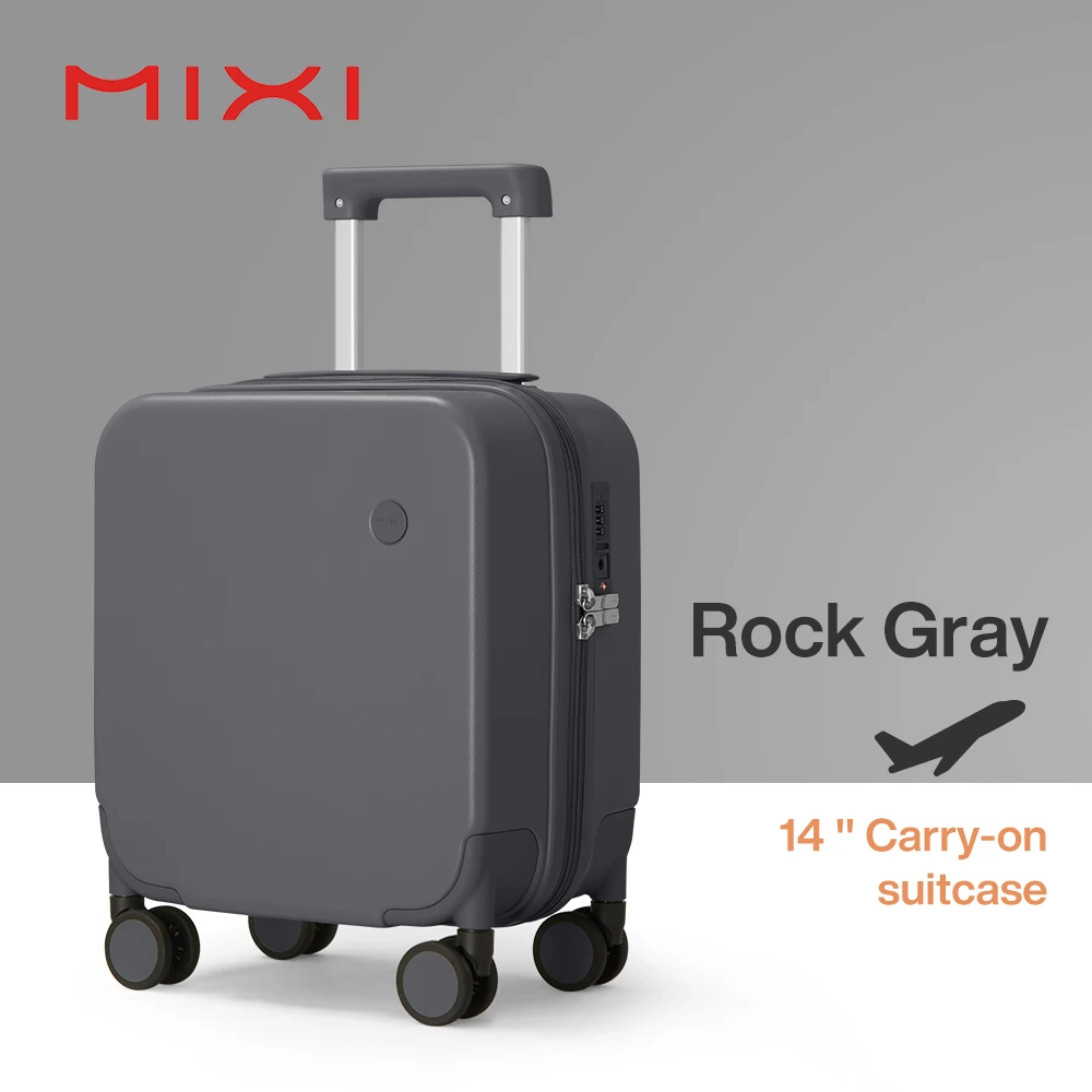 MIXI 14インチ シート下キャリーオン 軽量ミニスーツケース PC製小型