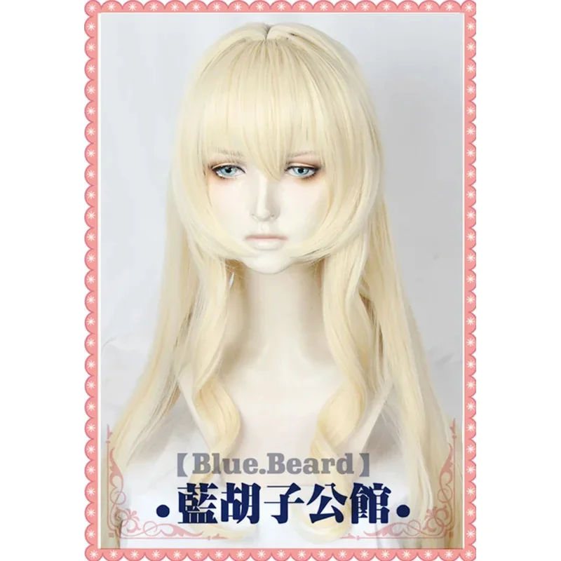 Goblin Slayer Onna Shinkan Priestess 100cm Long Milk Blonde Heat Resistant Hair Cosplay Costume Wig   Free Wig Cap