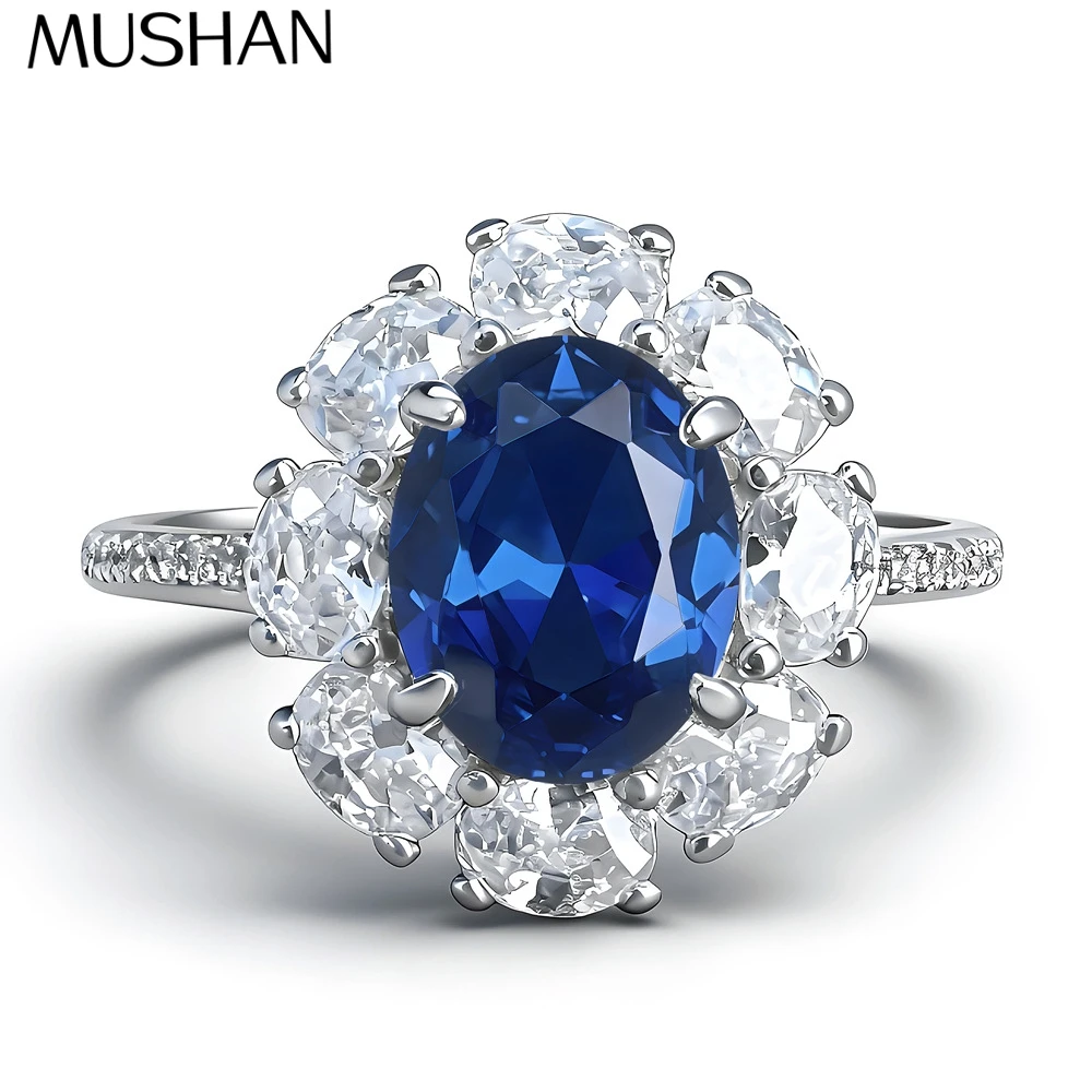 

MuShan Jewelry 925 Sterling Silver Ring Wedding Band High Carbon Diamond Minimalist Style Fine Jewelry Women Rings Fine Jewelry