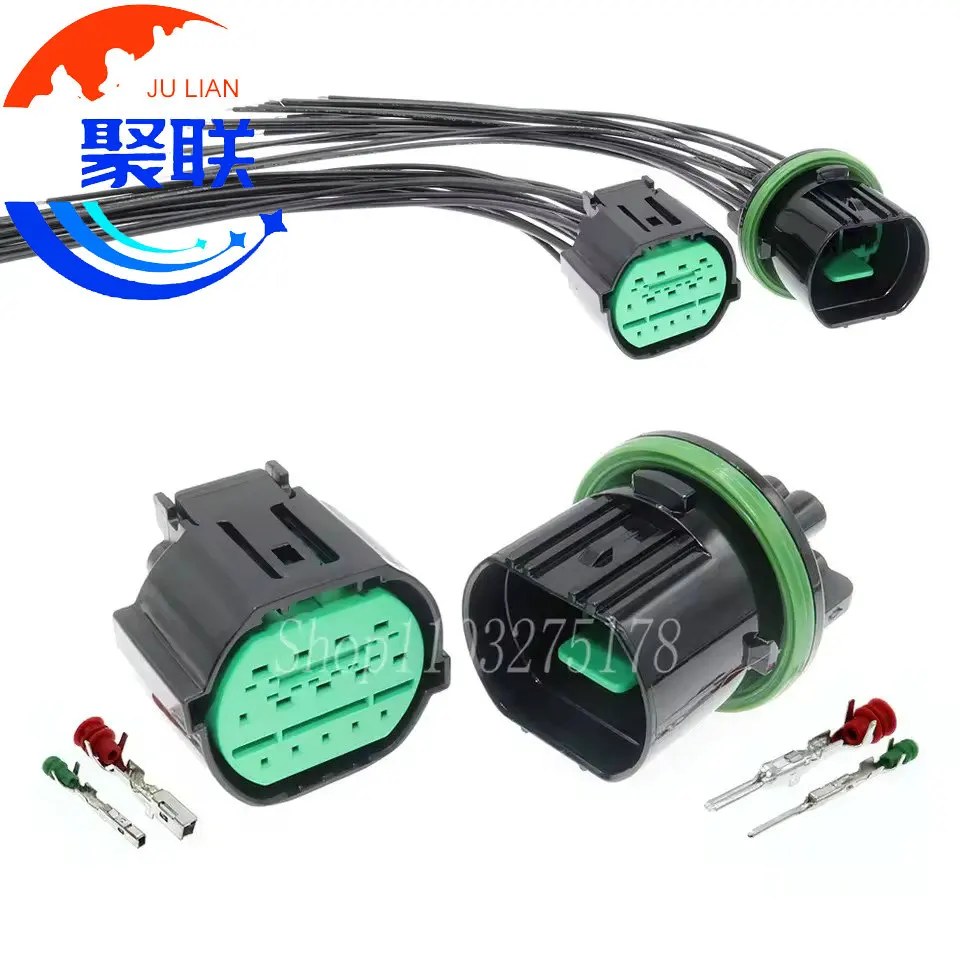 1Set 14Pin GL301-14021 GL302-14030 GL291-14021 GL292-14030 Car Headlight Wire Harness Waterproof Connector for Hyundai KIA