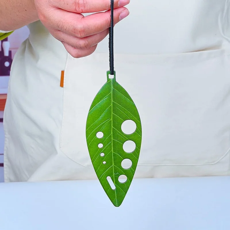 Herb Stripper 9 Holes Stainless Steel Leaf Stripping Tool with Safety Cover for Kale Chard Collard Greens Thyme Basil Rosemary