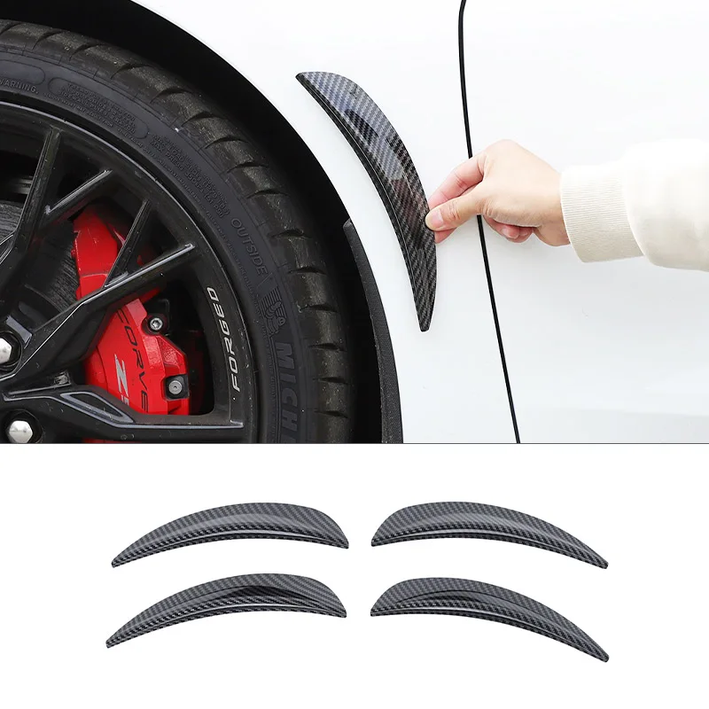 For Chevrolet Corvette C8 2020-2025 Car Fender Flares Mud Flaps Arch Wheel Eyebrow Lips Strips sticker Trim Car Accessories