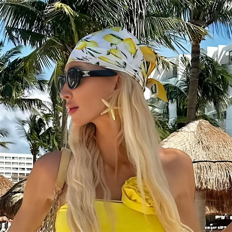 

Head Scarf Women Luxury Brand Square Silk Foulard Satin Bandana Summer Soft Neckerchief Hijab Hair Scarves For Ladies