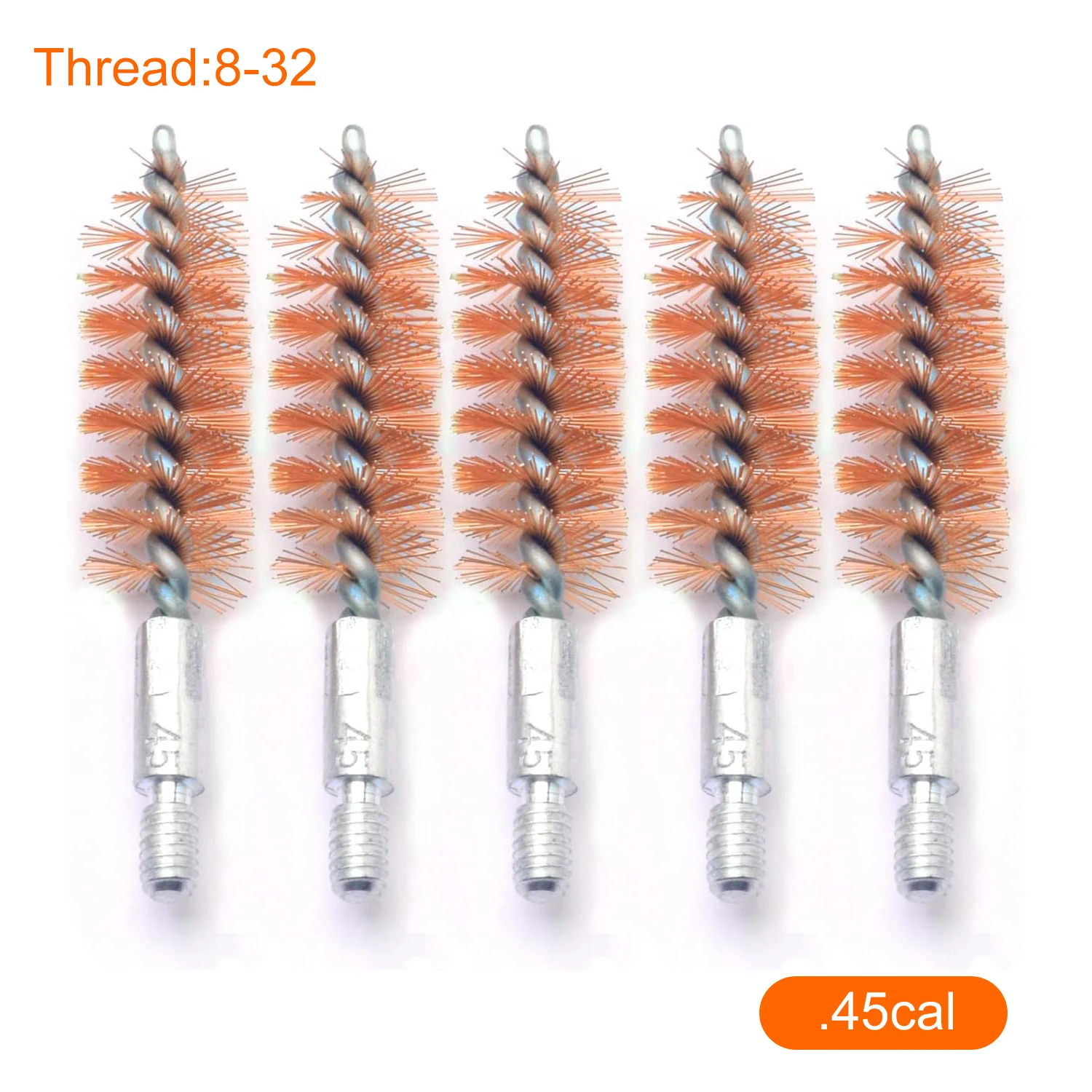 5Pcs/Set Gun Cleaning Brush Kit 9mm/7.62mm/5.56mm .22/.223/.30/.38/.45Cal Rifle Pistol Shotgun Chamber Barrel Cleaning Brush view 6