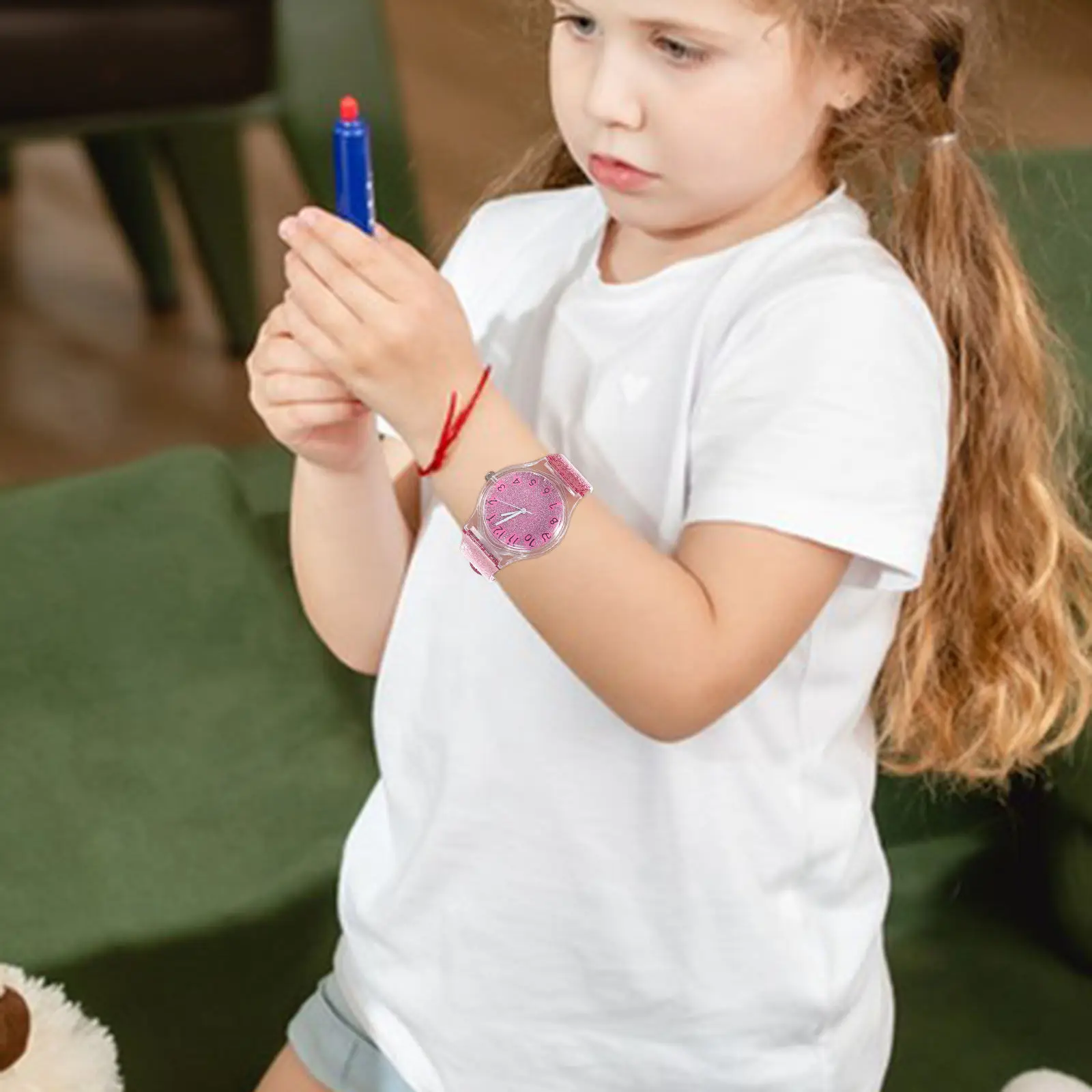 

Красочные кварцевые часы с мультяшным дизайном, регулируемый ремешок, блестящие наручные часы, подарок для украшения запястья