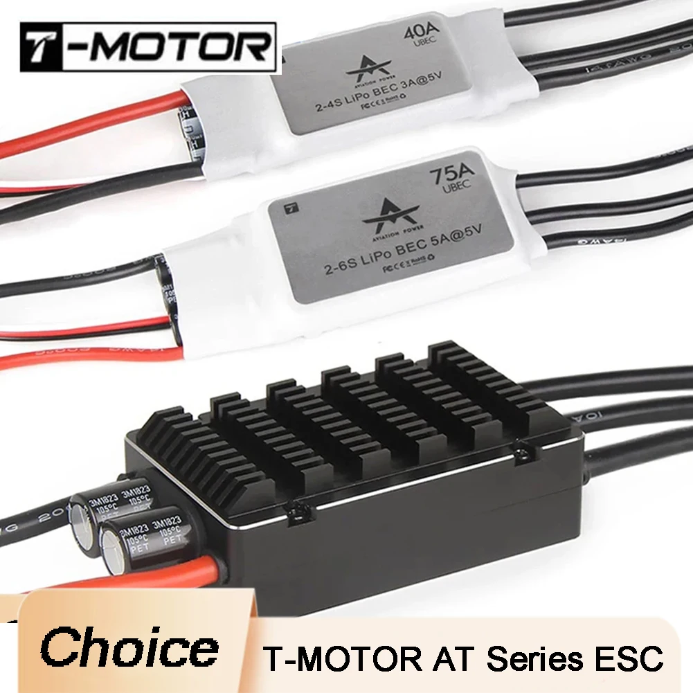

T-MOTOR AT Series ESC esc t motor AT 12A 20A 30A 40A 55A 75A AT115A Brushless ESC for Flying Aeroplane Radio Controlled Airplane