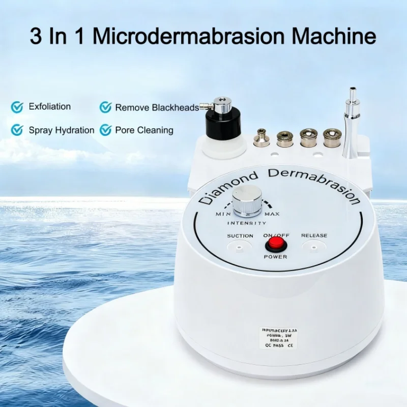 3 In 1 Diamond Microdermabrasion Machine Facial Instrument for Exfoliation Blackhead Removal Home Spa Use Face Skin Care Device