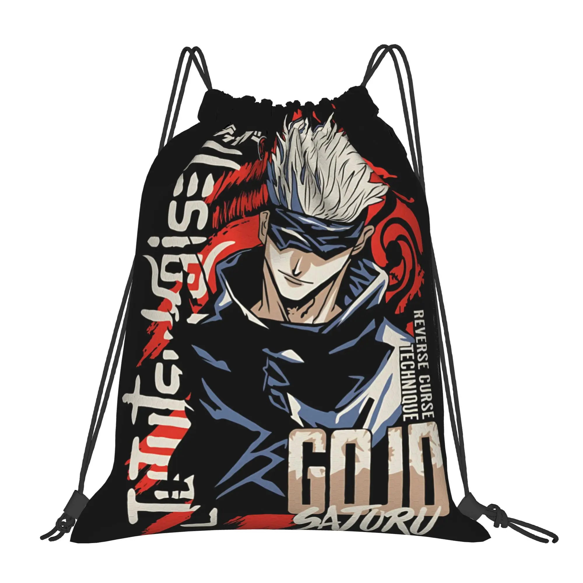 

Спортивная сумка-мешок Jujutsu Kaisen Gojo Satoru на шнурке, унисекс, для хранения и организации вещей, с карманом на шнурке