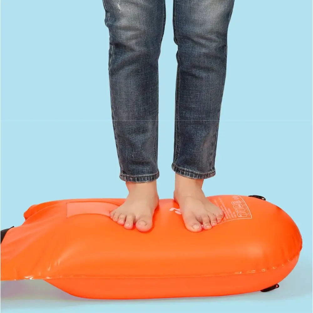 Double Air Bag Inflatable Swimming Buoy Bag Highly Visible Waterproof Swim Safety Float Thickened Adjustable Waist Strap