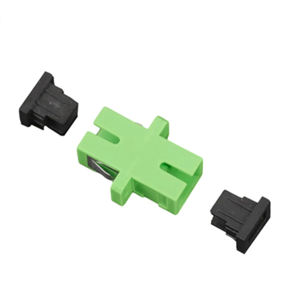 500PCS/LOT SC APC Simplex single-mode Fiber optic Adapter SC Optical fiber coupler SC APC Fiber flange SC connector