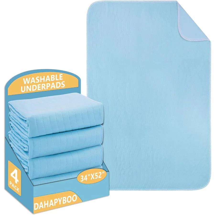 Zmywalne podkładki pod łóżko 34 x 52 4 sztuki Podkładki pod łóżko dla osób starszych i zwierząt domowych o dużej chłonności Podkładki pod łóżko wielokrotnego użytku
