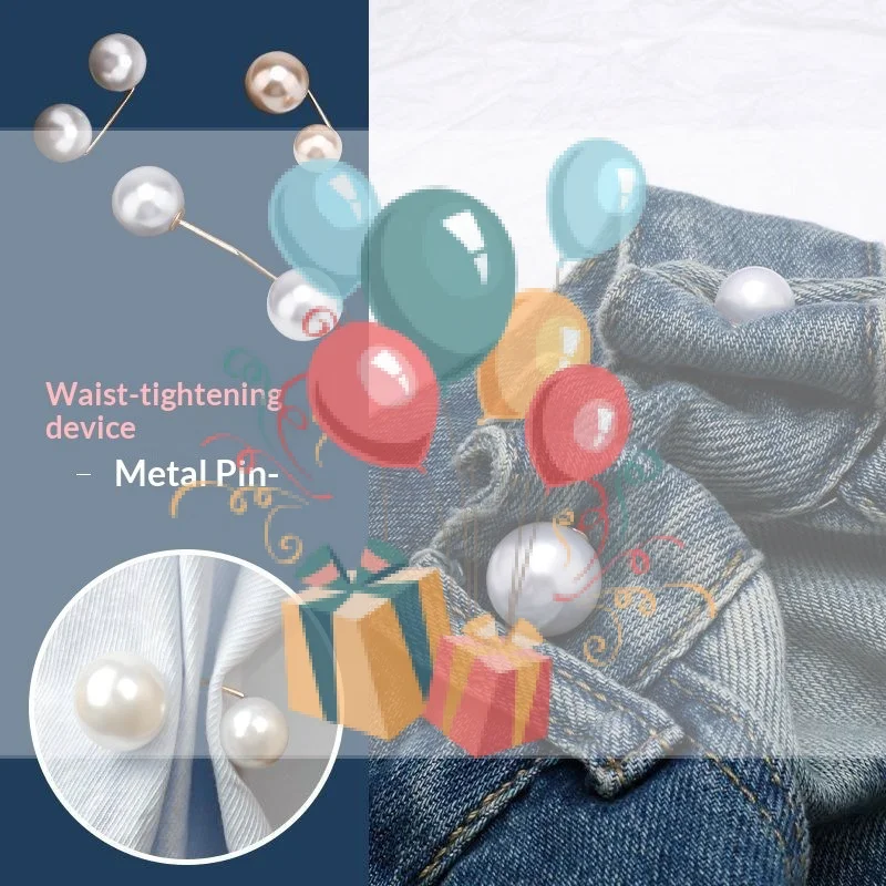 5Pcs Pearl Brooch Pins Sweater Shawl Clips Faux Pearl Rhinestones Collar Safety Pin for Women Girl Clothing Dress Accessories