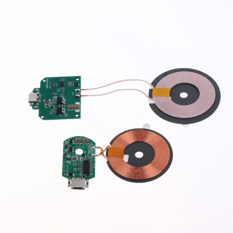 New New 1Pcs Standard Wireless Charging TYPE-C MICRO-USB 5V 9V 15W Wireless Charger Module Transmitter PCBA Circuit Board Coil view 5