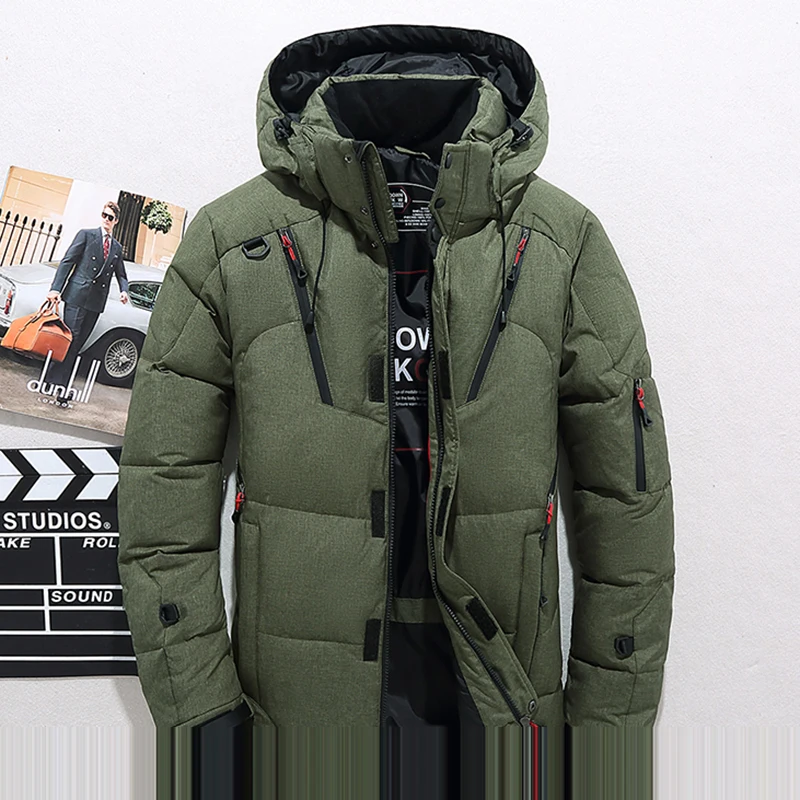 Men Winter Jacket Men Casual High-quality White Duck Down Jacket Male Large Size Warm Thick Hooded Down Jacket Coats Size 5XL