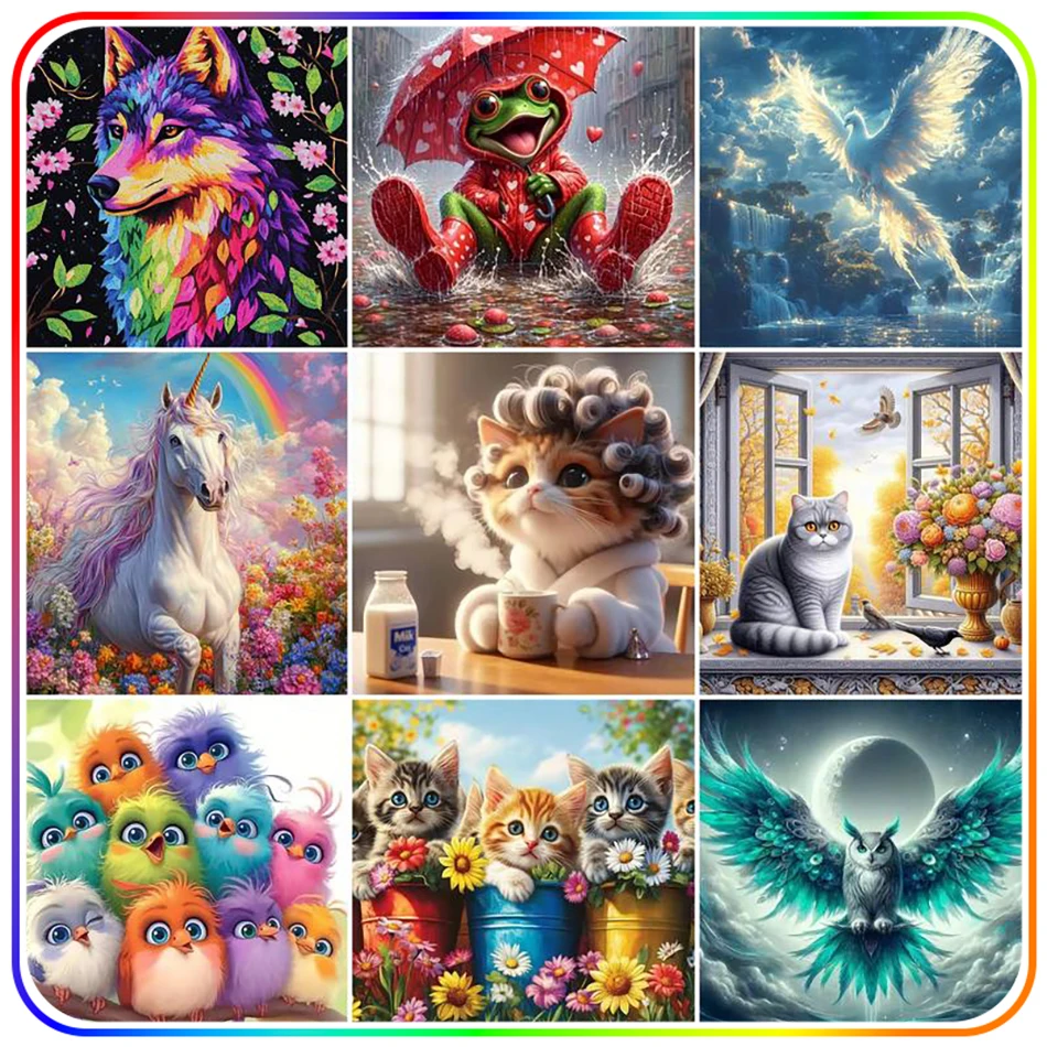 

SDOYUNO Diamond Painting Cross Stitch Kits Animals Rhinestones Diamond Art Kit Painting With New Diamonds Drill Diamond Mosaic