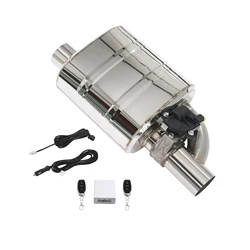 Valved Muffler Kit Universal Muffler Remote Control For Electronic Exhaust Cutout Valve 51 60 63 70 76mm Offset In Offset Out