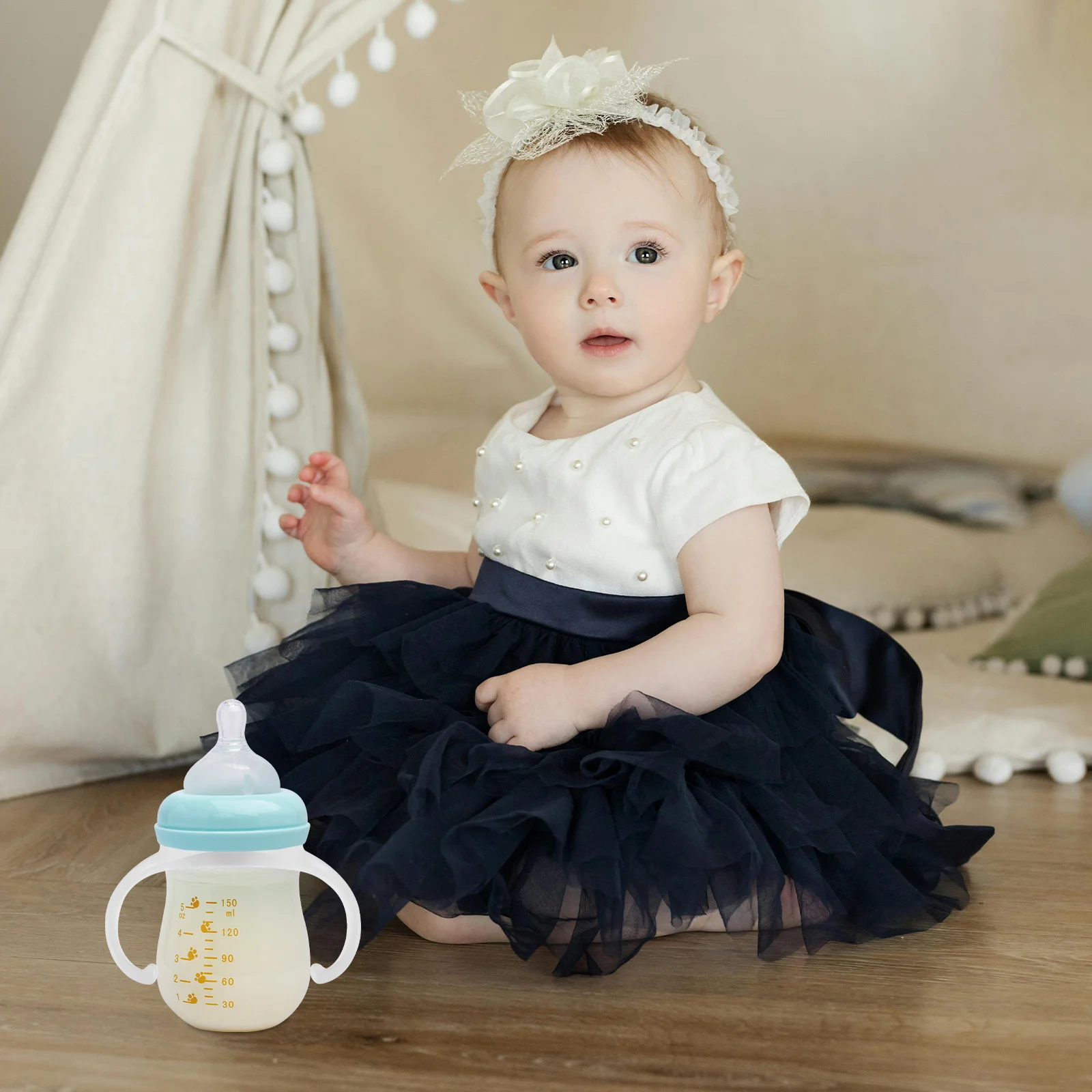 

4Pcs Baby Bottle Handle Double Handles Removable Feeding Bottle Handle Replacement for Toddler Use Infant Feeder Handles